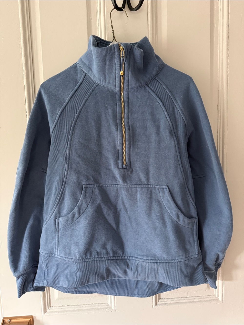 lululemon athletica scuba oversized half zip funnel neck long - dusty Blue